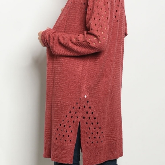 Mauve Knit Cardigan - Picture 5 of 7